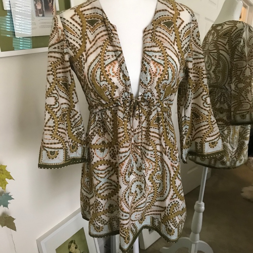 Jcrew vintage cotton voile paisley  tunic